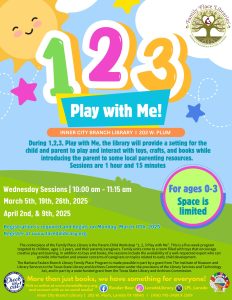 123 Play with Me Registration Begins @ Inner City Branch Library