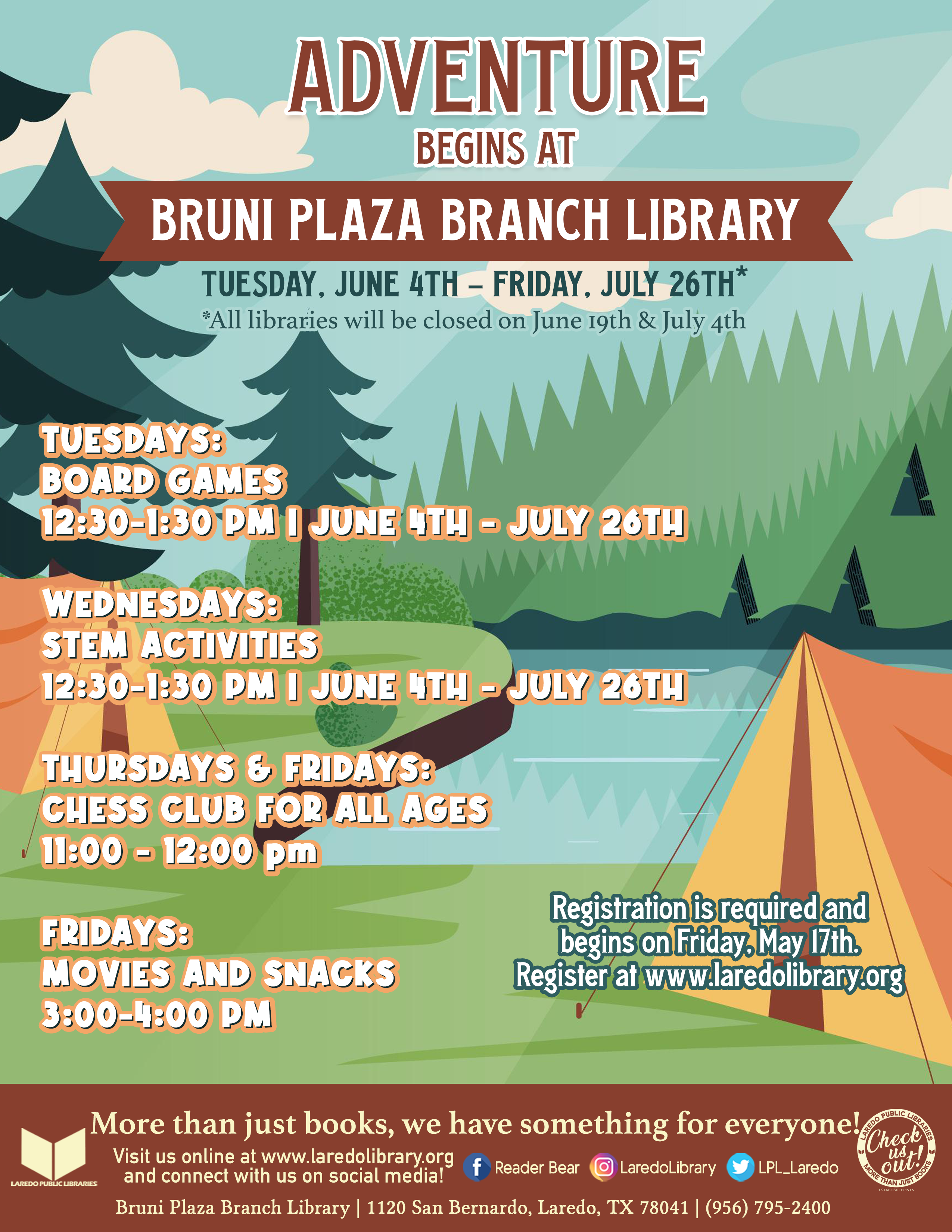 Adventure Begins at Bruni Plaza Branch Library with Board game