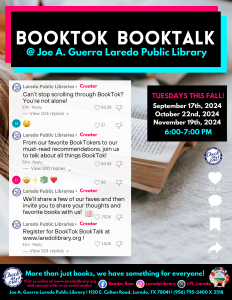 BookTok BookTalk @ Joe A. Guerra Laredo Public Library