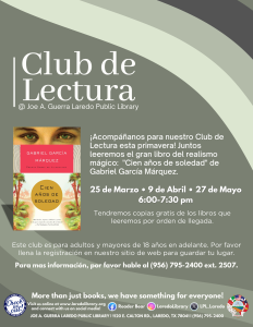 Club de lectura @ Joe A. Guerra Laredo Public Library