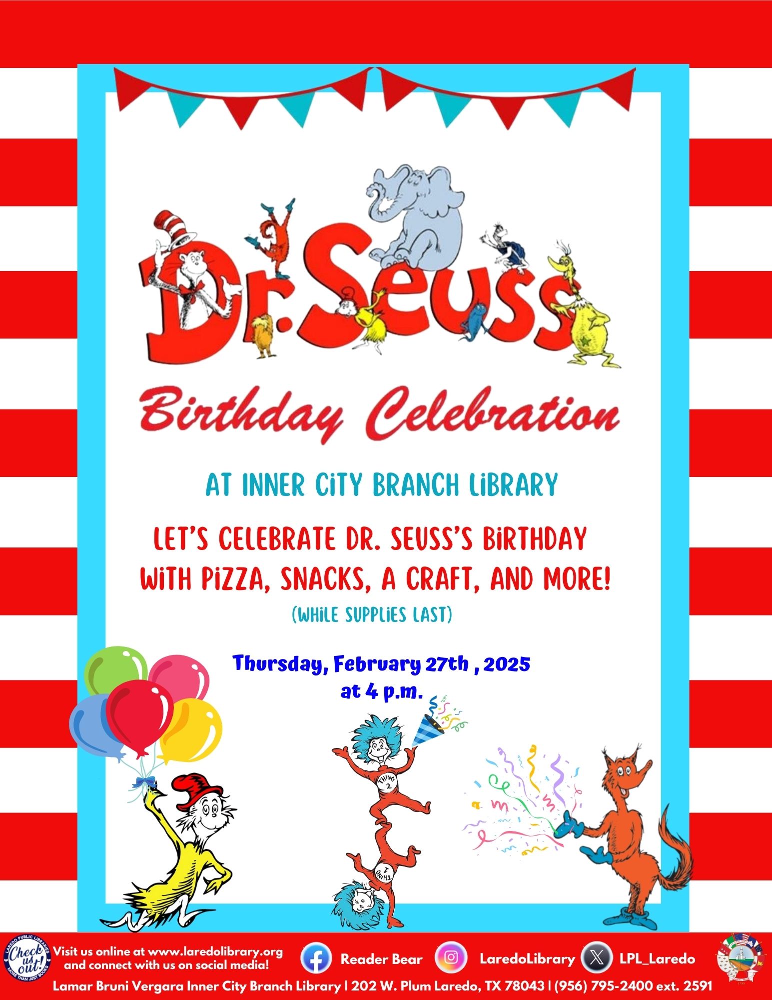 Dr. Seuss’s Birthday Celebration Inner City Library