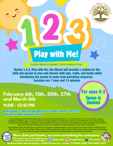 1, 2, 3 Play with Me! @ Barbara Fasken Branch Library