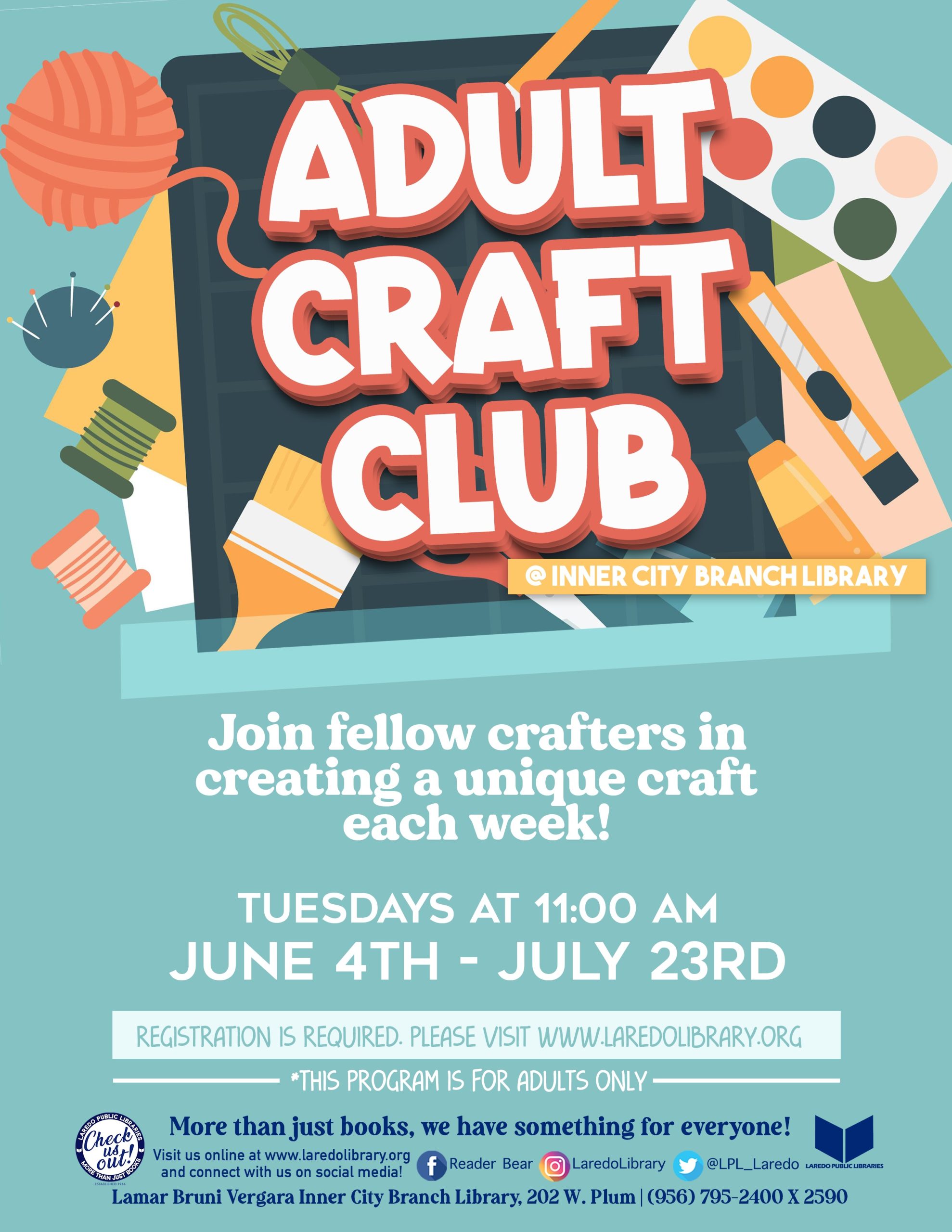 Adult Craft Club Registration Begins!