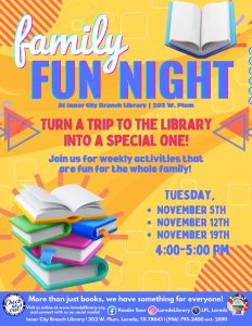 Family Fun Night Registration Begins! @ Inner City Branch Library