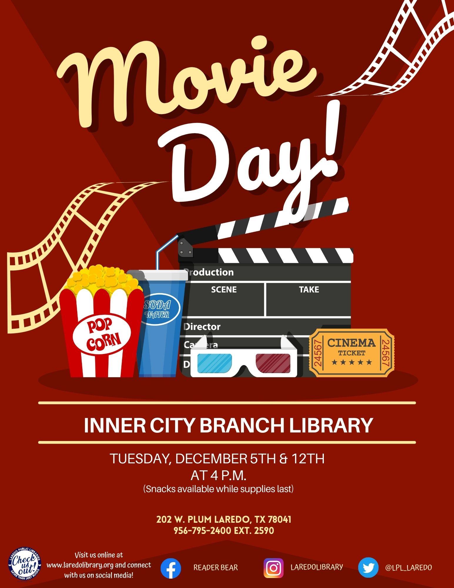 Movie Day Inner City Library Laredo Public Library