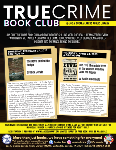 True Crime Book Club @ Joe A. Guerra Laredo Public Library Program Room # 2