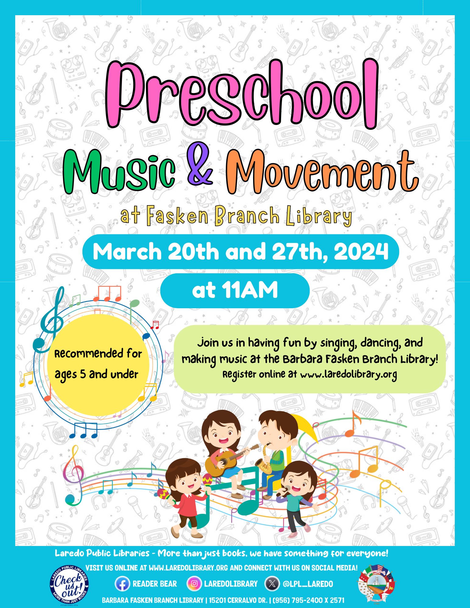 Preschool Music & Movement Registration Begins!