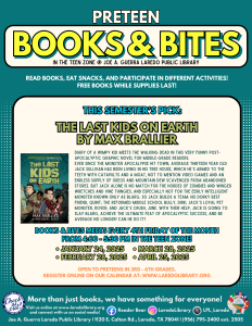 Preteen Books & Bites @ Joe A. Guerra Laredo Public Library