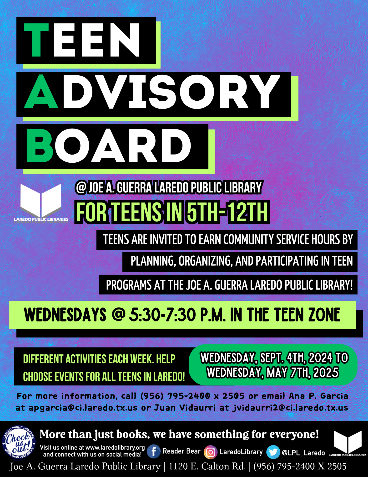 Teen Advisory Board (T.A.B.)