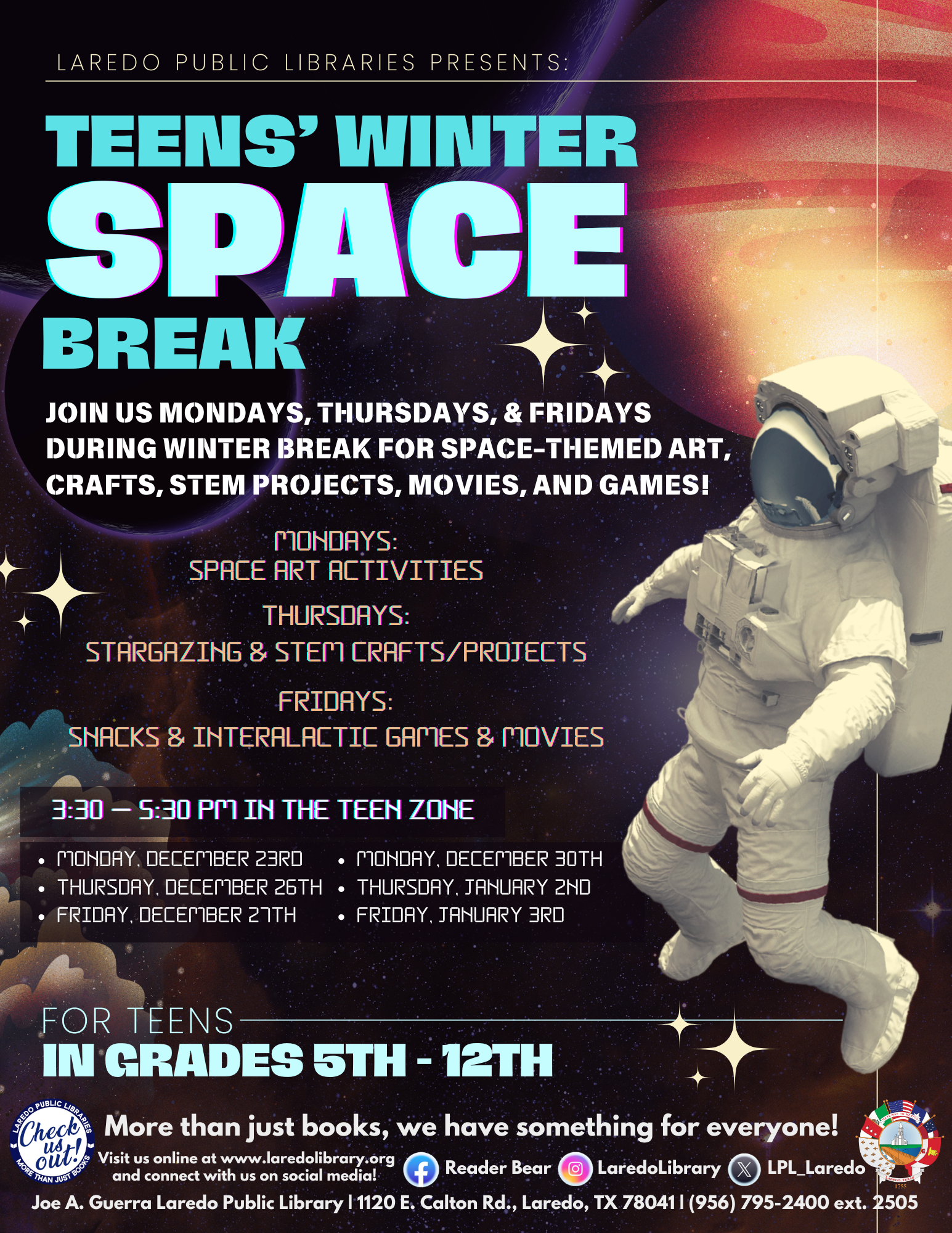 Teens’ Winter Space Break