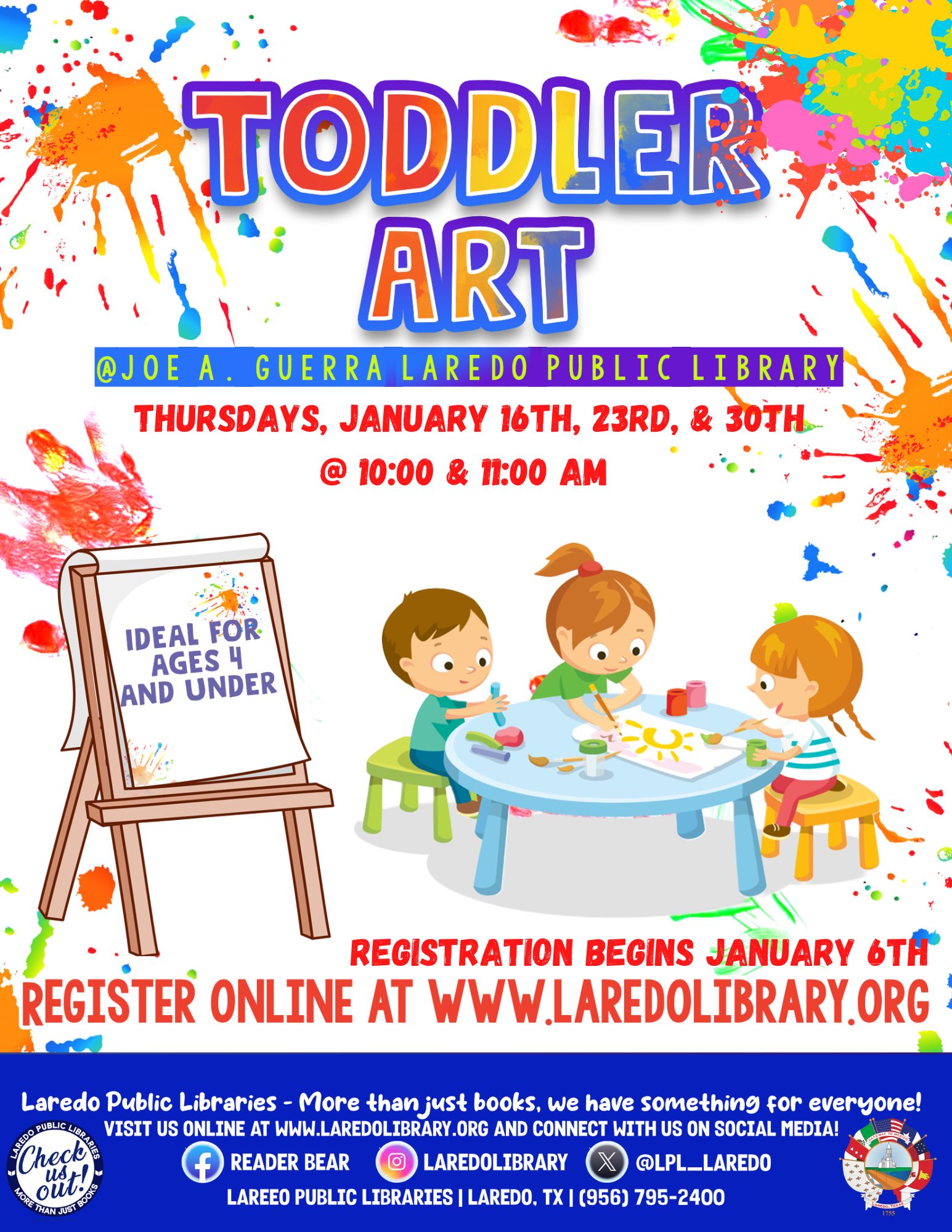 Toddler Art Registration Begins